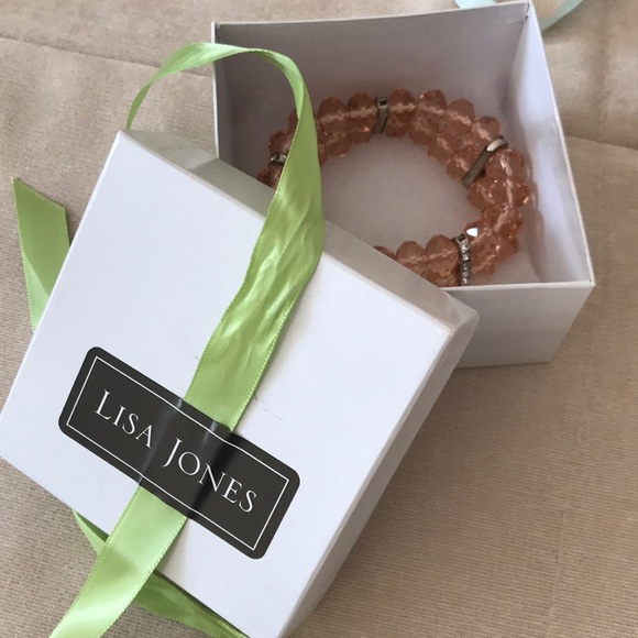 Lisa Jones elastic jeweled bracelet w/rhinestone - Picture 8 of 8